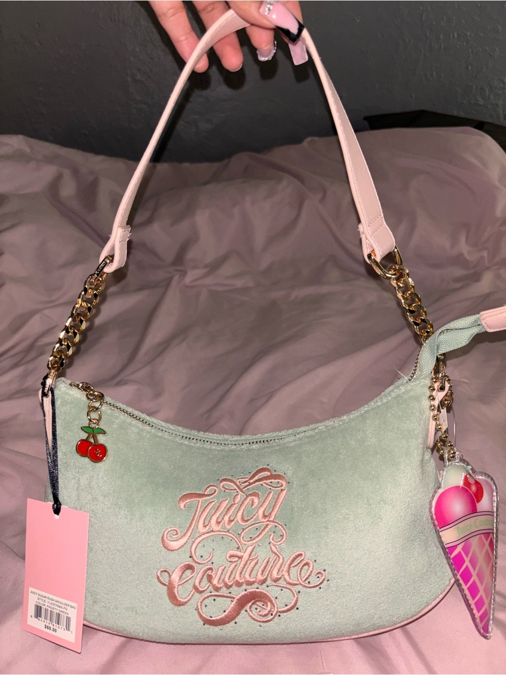 Juicy Couture Green “Sugar Rush” Shoulder Bag